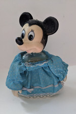Vintage 1988 Minnie Mouse PERFUME BOTTLE Blue Dress Mickey Soft  Pretty Disney