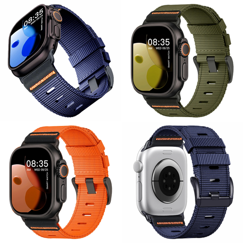 Cinturino Nylon per Apple Watch Ultra 2 10 9 8 7 6 5 4 SE 41 44 46 40 45mm 49mm - Foto 4 di 22
