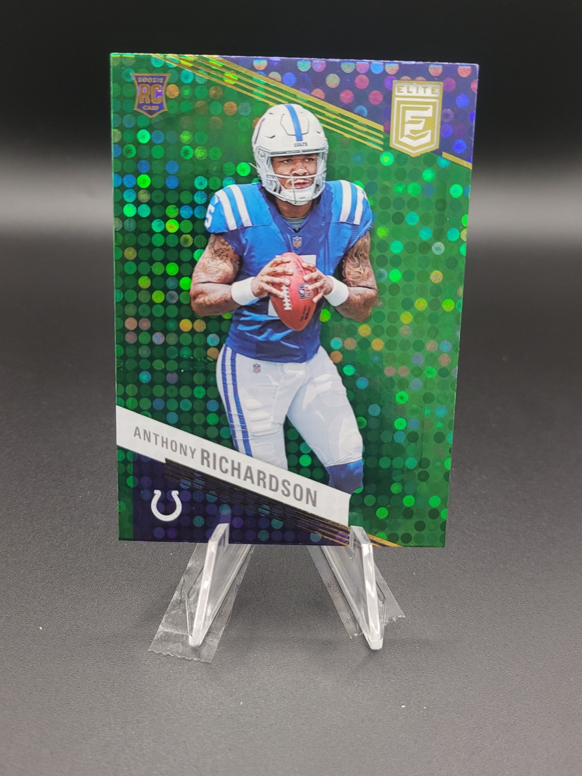 Anthony Richardson 2023 Panini - Donruss Elite Football #102 RC Green Disco