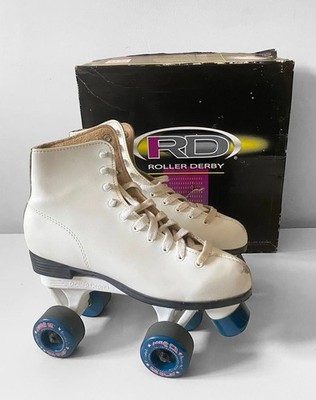 Roller Derby Eiskunstlauf Rollschuhe Damen UK Größe 6 weiß
