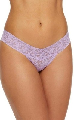 Betsey Johnson Women's 3Pack Lavender,white&beige Lace Low-Rise Thong Large NWOT