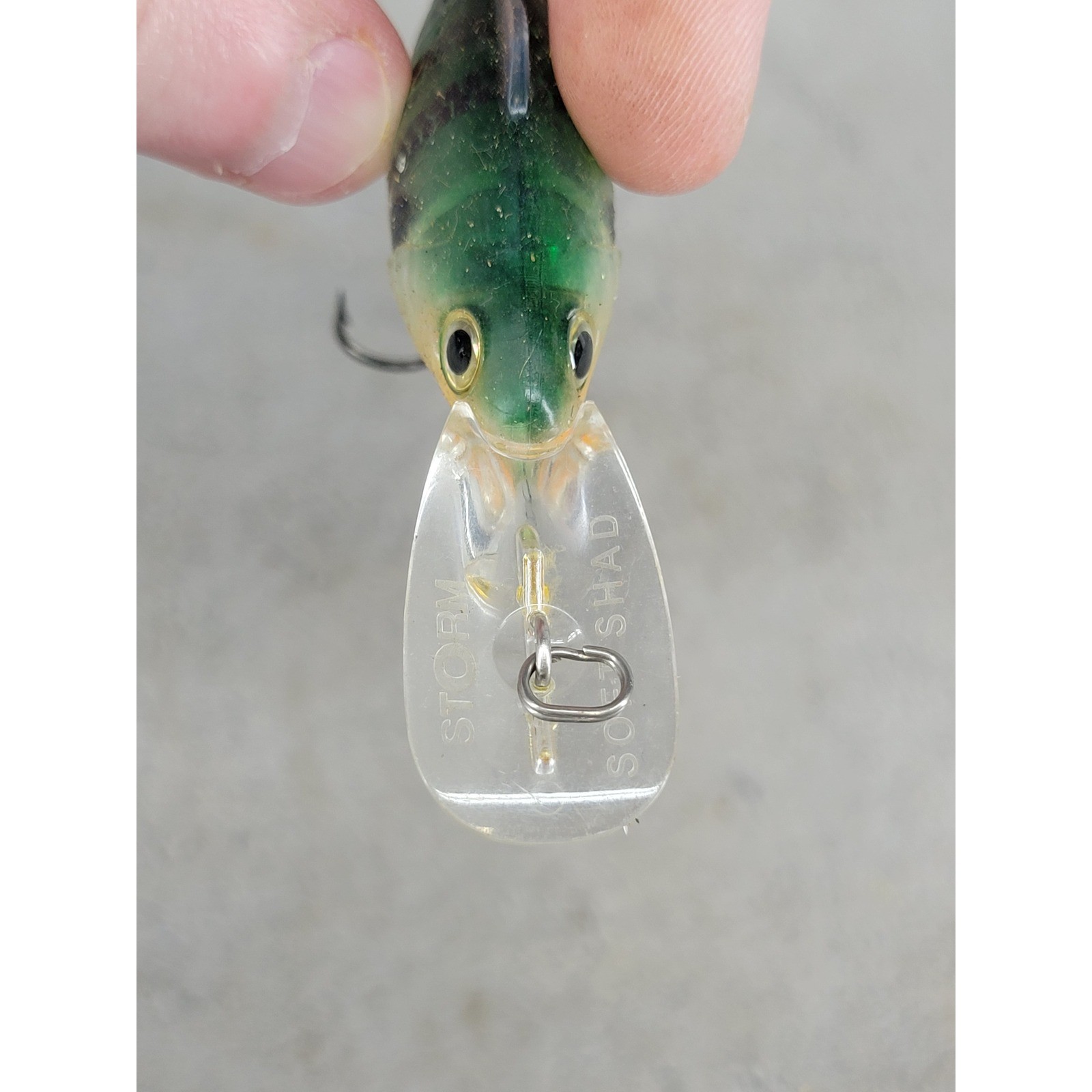 Storm Soft Shad Fishing Lure Green Gold Perch Pattern Crankbait Swimbait 3.5 In - Image 3