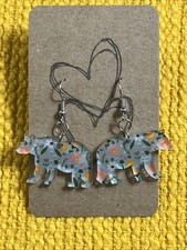 Floral Bear Earrings NEW