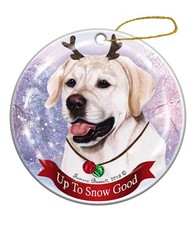 Holiday Pet Gifts English White Lab Dog Porcelain one size, Multi Color