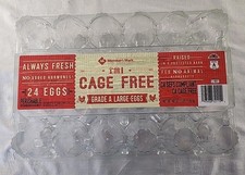 Lot Of 19 Of 24 count clear plastic egg cartons