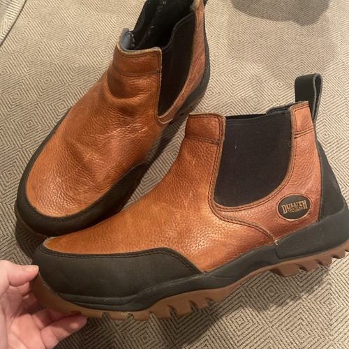 DULUTH TRADING Brown BOOTS Vibrant Soles Men's Capstone Pull-On Work ...
