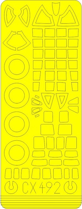 Eduard Accessories Cx492 - 1:72 P1Y Frances/Ginga For Hasegawa - Masking Film