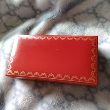 Cartier Eyeglass Case Red Box Only 17 9 4.8cm Gently Used