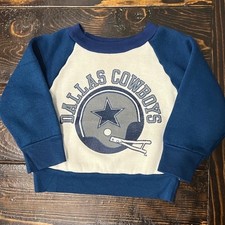 NFL Kids Vintage 1980s Blue and White Dallas Cowboys Sweatshirt