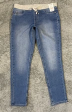 NWT Wonder Nation Girls Jeggings XXL (18) Blue Elastic Waistband Stretch