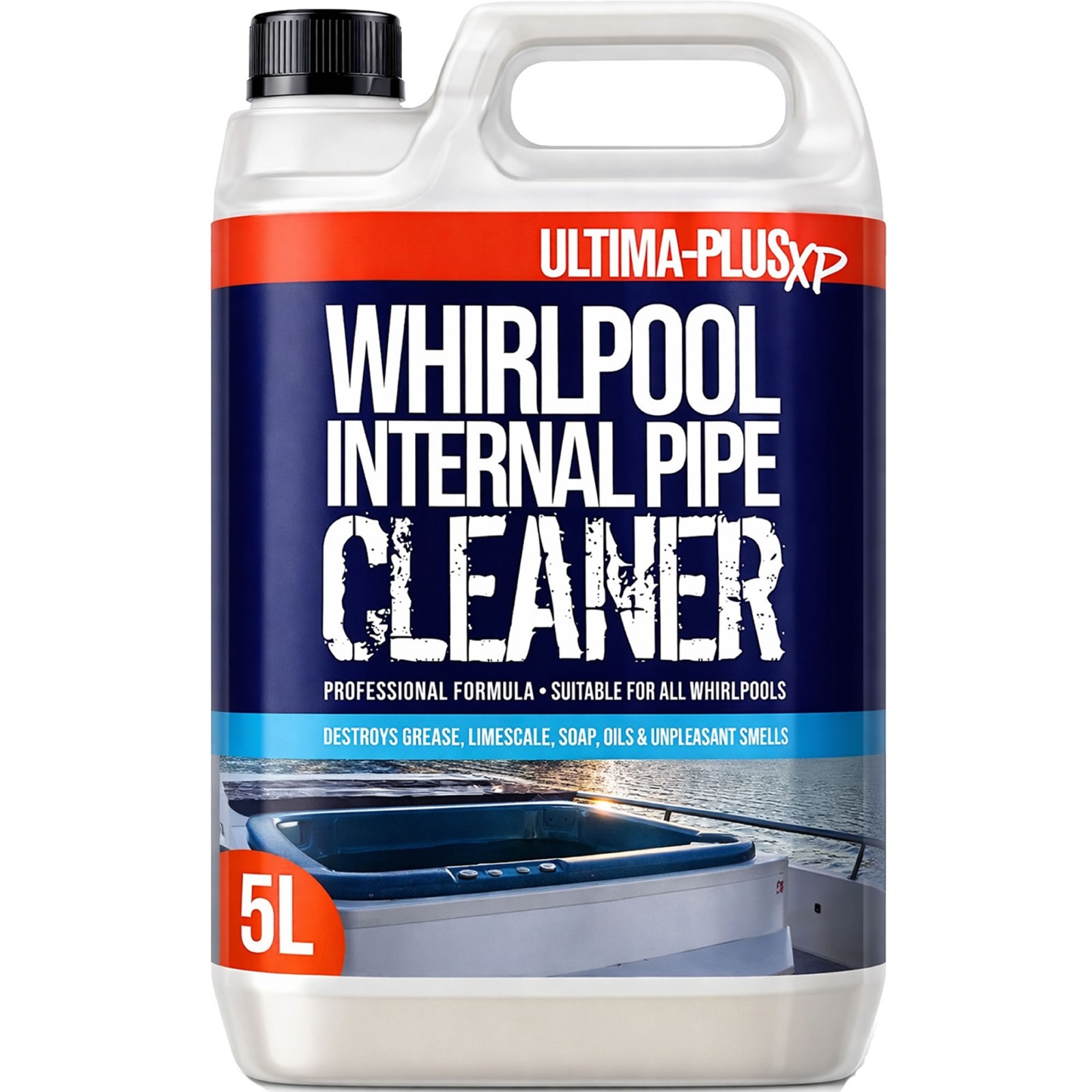 Ultima Plus Hygienic Whirlpool and Hot Tub Spa Bath Internal Pipe Cleaner 5L