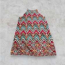 Tyche Neon Southwestern Multicolor High Neck Mini Dress Size Med