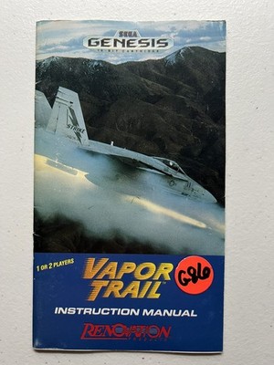 Sega Genesis Manual ONLY Vapor Trail Instruction Booklet 1991 Renovation Product