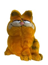 Vintage 1981 Dakin Garfield The Cat 9 Plush Stuffed Animal Sitting Sleepy 80 s