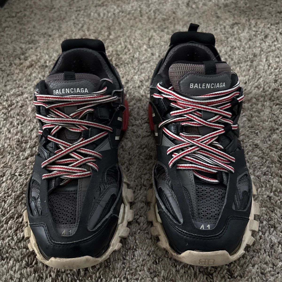 Balenciaga Track LED Sneaker Red Dark Grey for sale | eBay
