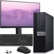 Dell 3430 Desktop PC i5-8th 32GB RAM 1TB SSD 24" LED Built-in Wi-Fi Windows 11
