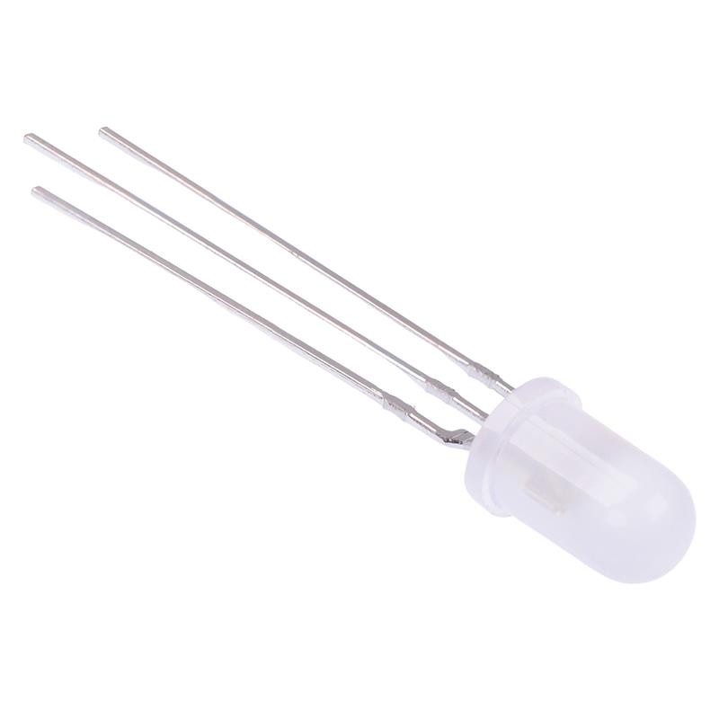 100 x Yellow / Green 5mm Bi-Colour Diffused LED 60° Common Anode