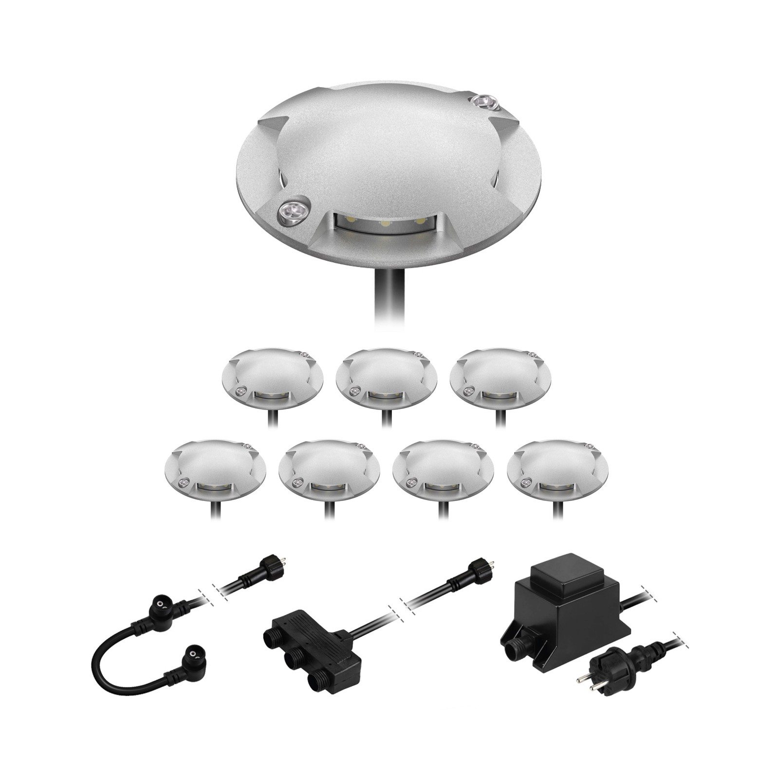 Lampada da terra a LED Bunda a 4 fiamme per esterni bianco caldo 8 unità