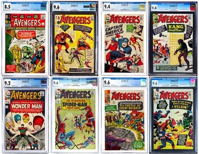 1963 Avengers 1 2 4 8 9 11 13 15 CGC 9.6 9.4 9.2 8