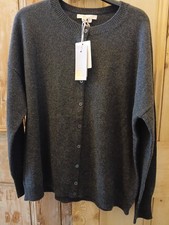 Boden BNWT Ladies' Charcoal 100% Soft Cashmere Cardigan Size 16