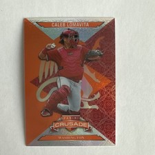 2025 Panini Crusade Caleb Lomavita Orange Rookie 04/49 #43 Nationals