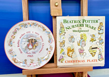 Beatrix Potter Christmas Plate featuring Peter Rabbit - 1983