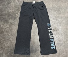 VTG Y2K Victoria  s Secret PINK Low Rise Wide Leg Sweat Pants Team Pink Small