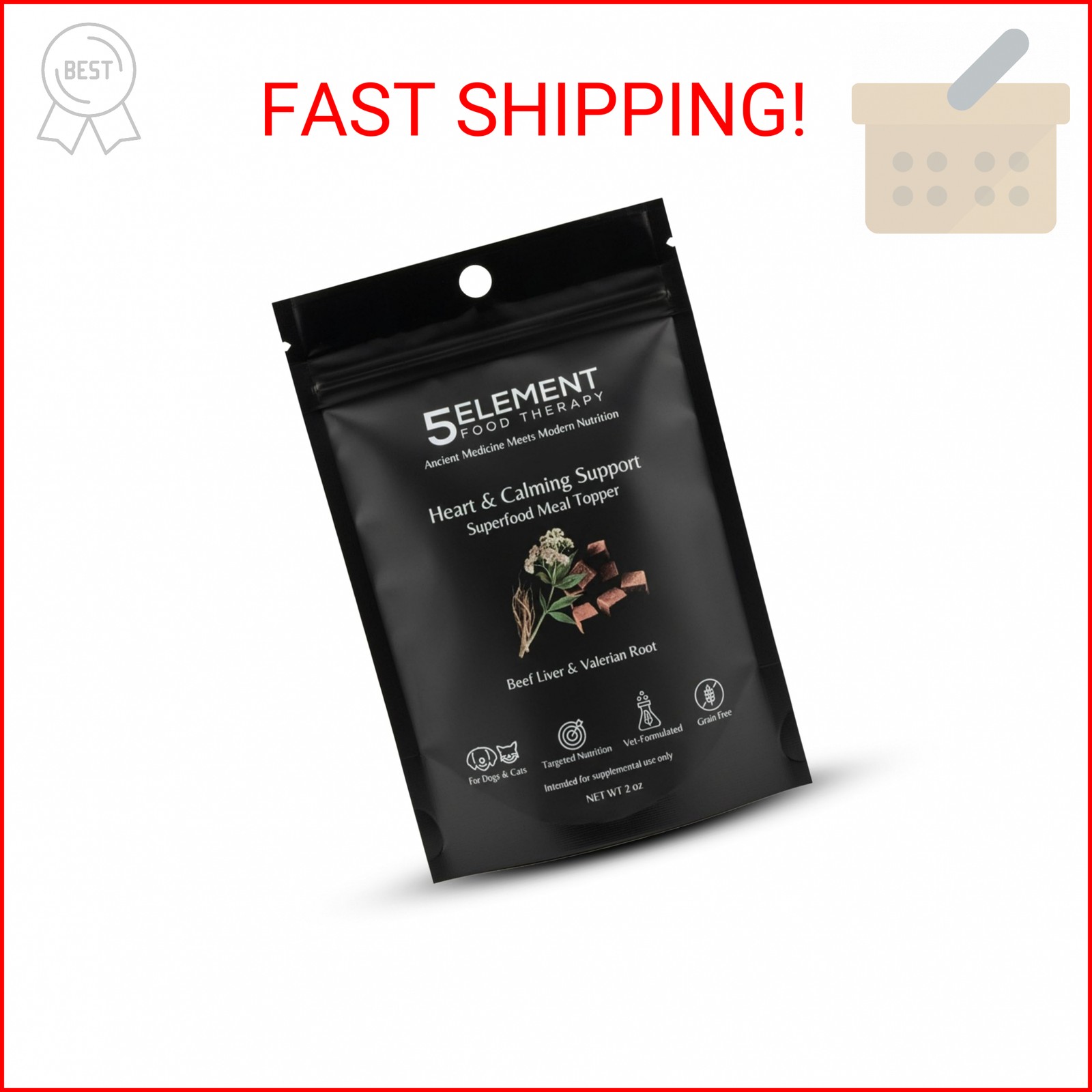 Therapy Heart & Calming Support Dog And Cat Meal Topper &ndash; Superfo