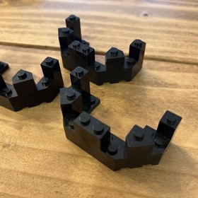 Lot Of 3 LEGO Black Turret Top 4x8x2 6080, 6090, 6073