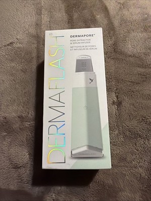 DERMAFLASH DERMAPORE 2-in-1 Pore Extractor & Serum Infuser, Wireless, White