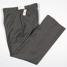 NEW VTG Brooks Brothers Gray Worsted Wool Dress Pants Mens 40R Made in USA '90s