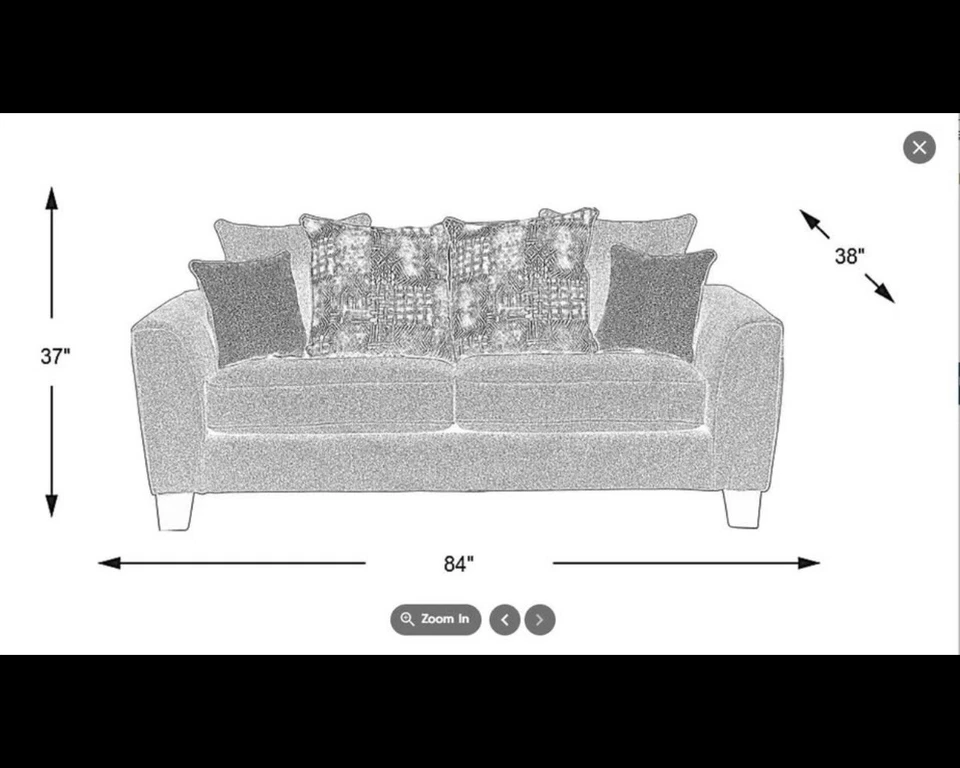 Sofá pequeño $300 habitaciones 2 Go - Cojines reversibles ¡Perfecto estado! Apenas usado Foto 4 de 4