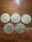 New Listing1964 Kennedy Half Dollar, 90% Silver, Circulated, Lot of 5