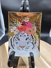 Anthropologie White Tiger Trinket Dish
