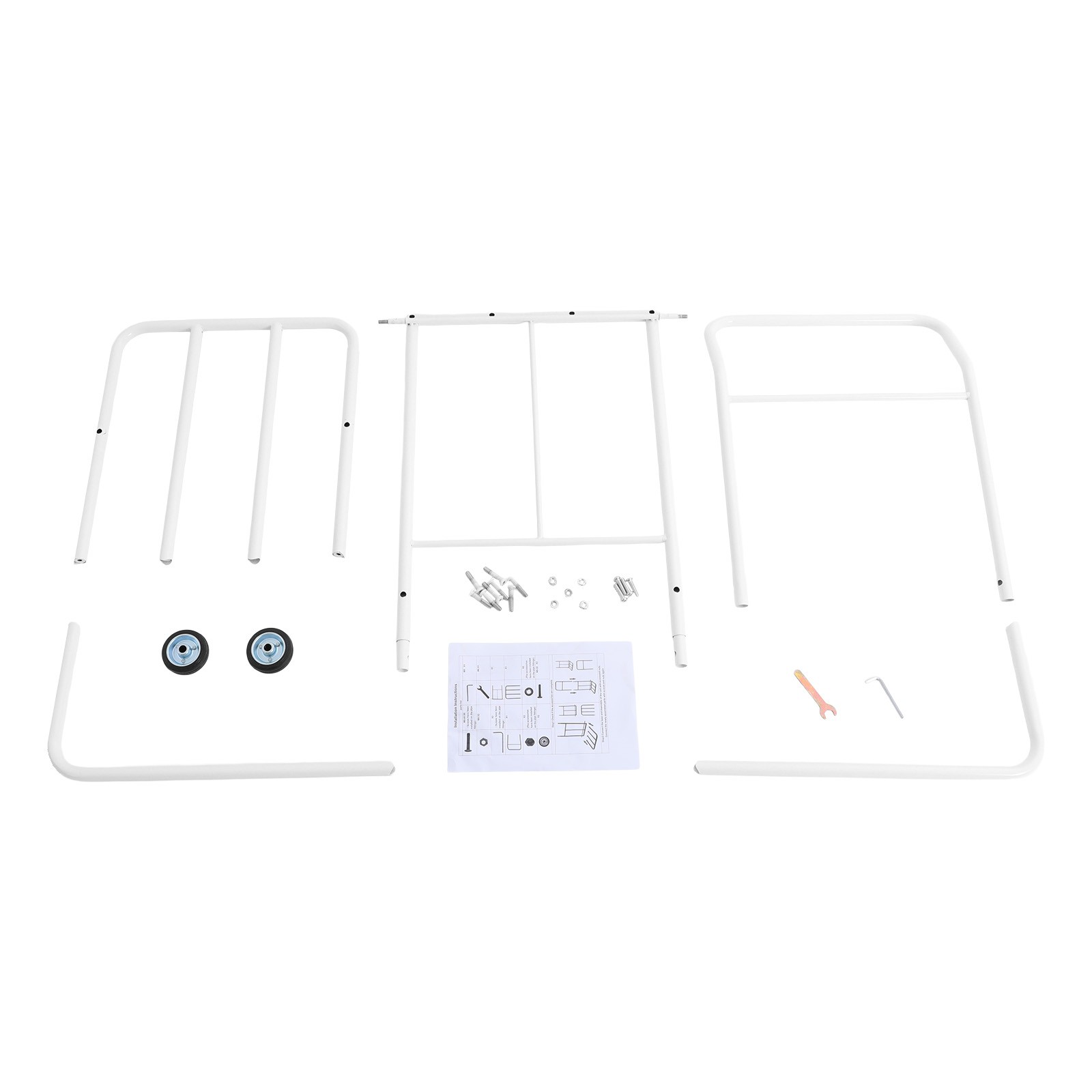 Traffic Cone Cart, White Traffic Cones Holder With Wheels, Iron Traffic Cone Car