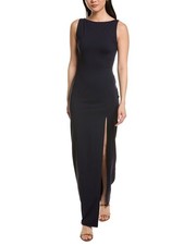 Susana Monaco Low-Back Tank Slit Maxi Dress Women's Blue L