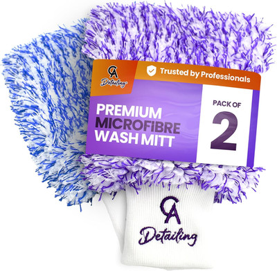 Premium Car Wash Mitt | 2 Pack Cleaning Wash Mit | Ultra Soft, anti Scratch Clea