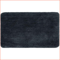 Teppich Badematte Rutschfest Waschbar SaugfäHig 60X90 Cm Dunkelgrau Badezimmer