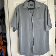 Versace Classic V2 Grey Blue Shirt Medium, Short Sleeved