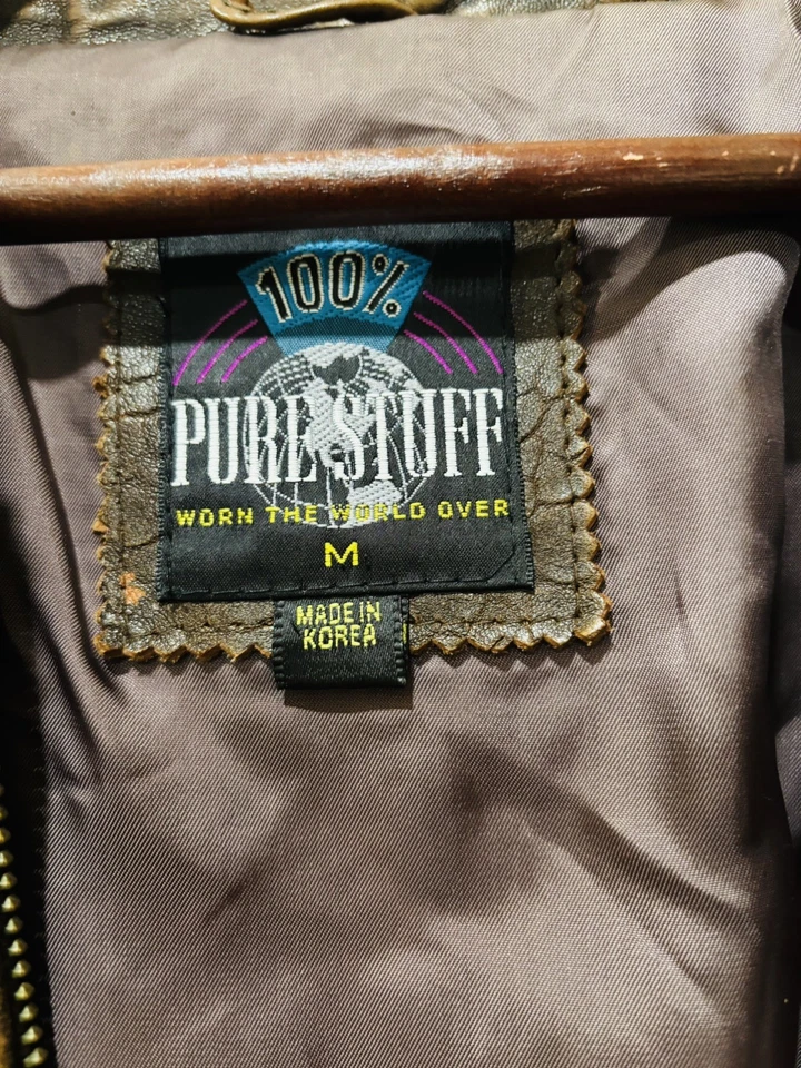 Chaqueta de cuero Pure Stuff vintage, aviador-bombardero, sotress M (42) para M Foto 3 de 4