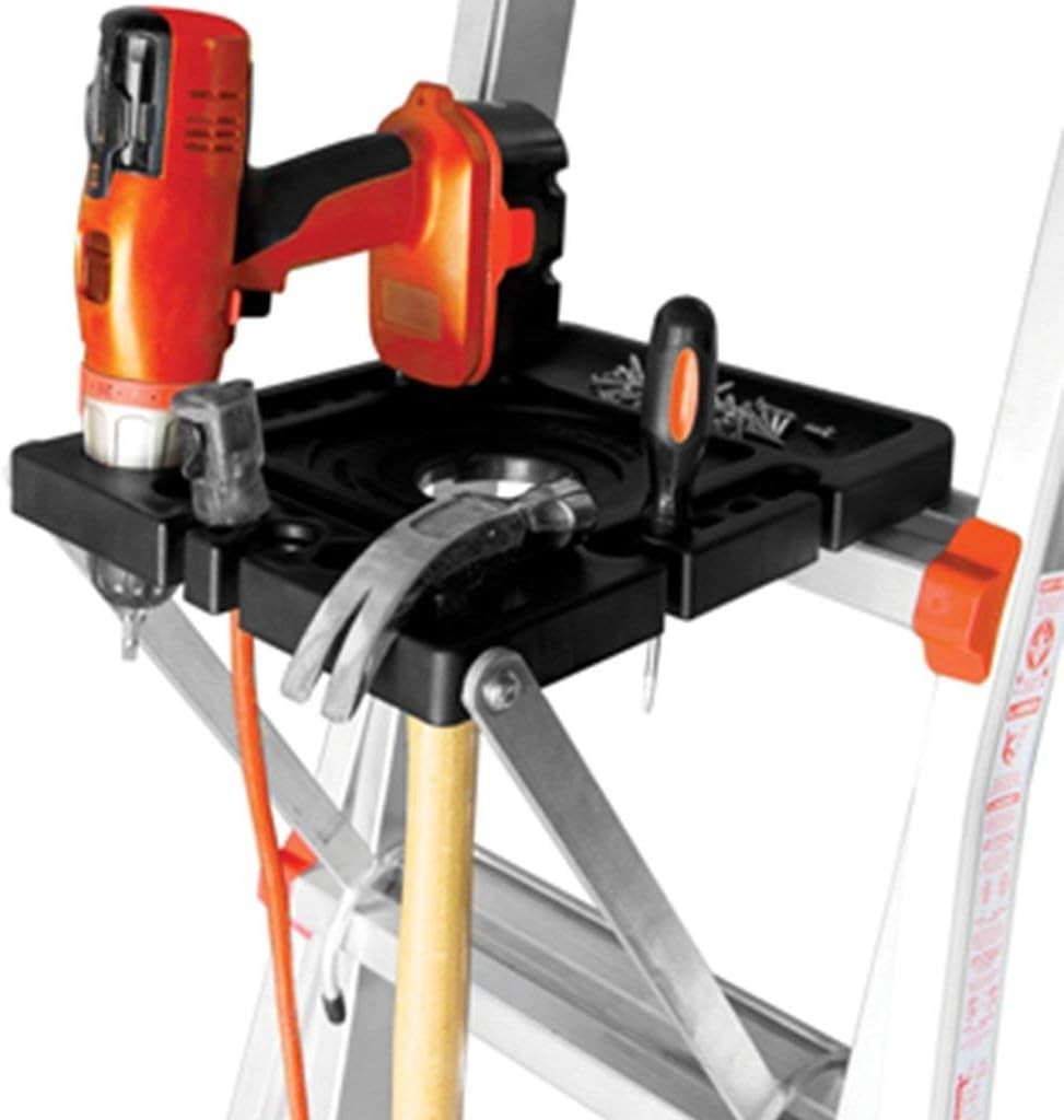 Ladders, Project Tray, Ladder Accessory, Plastic, 25 lbs Weight Rating,