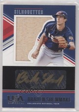 2018 USA Baseball Stars & Stripes Black Gold Bats 3/5 Braden Shewmake Auto 0ar