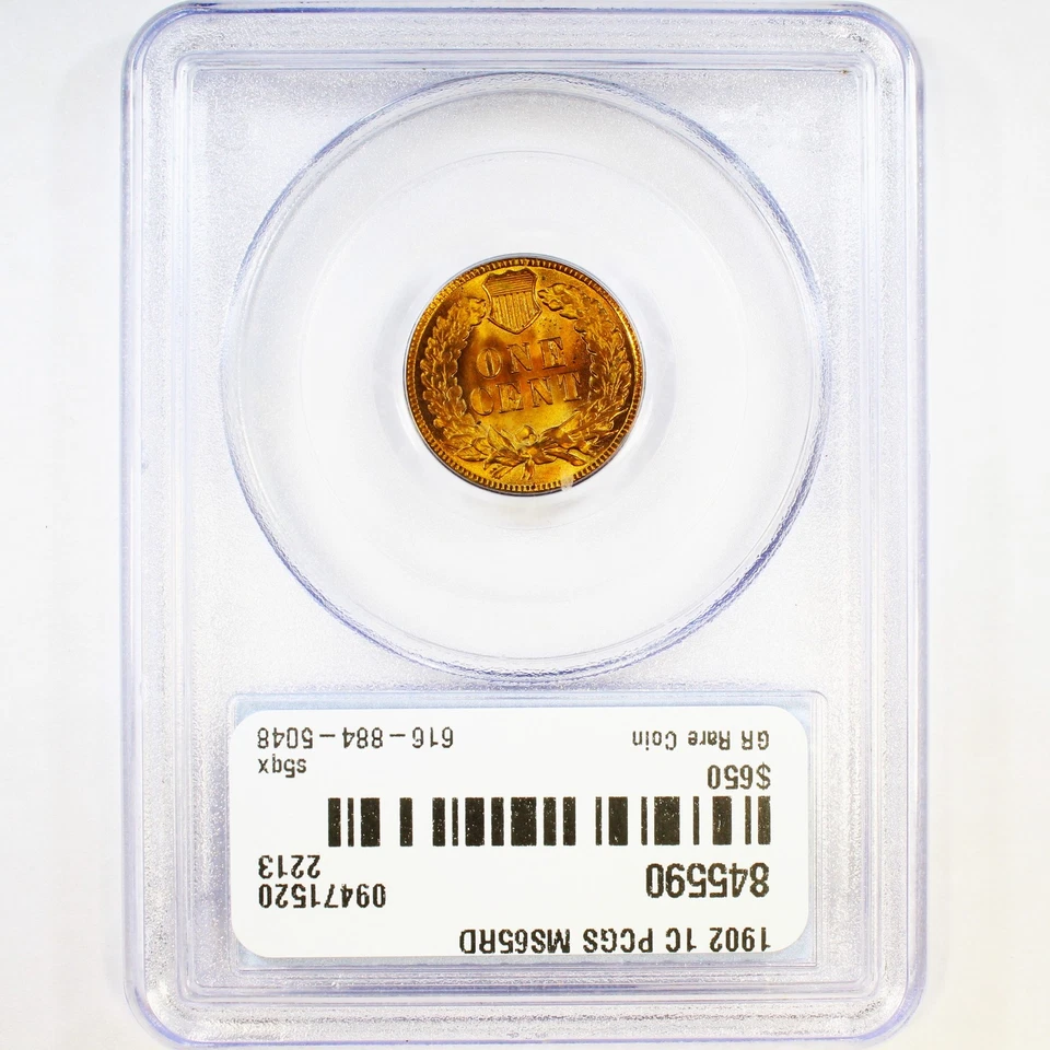 1902 1C PCGS MS65RD - Indian Cent - Desirable in Red - Image 2 of 4