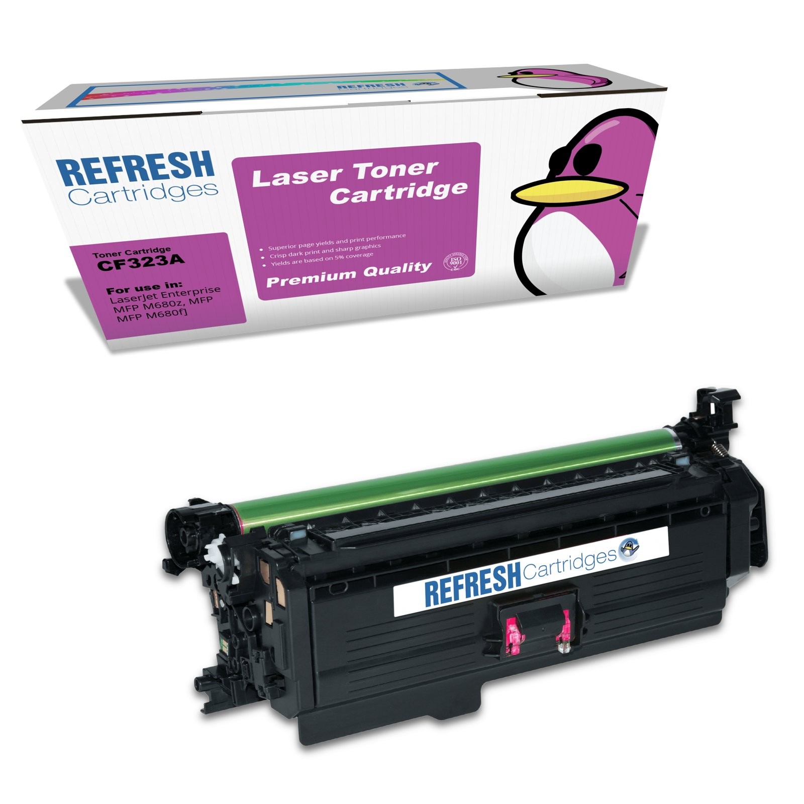 Refresh Cartridges Replacement Magenta CF323A Toner Compatible With HP Printers