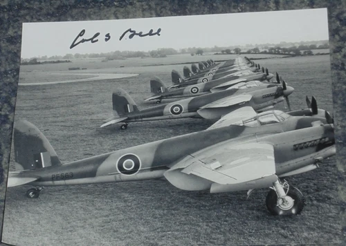 COLIN BELL- WW2 BOMBER PILOT  - 10x8  PHOTO SIGNED-  (1) CHOICE OF 4