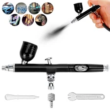 Dual Action Gravity Feed 0.3mm Gun Spray Airbrush Nail Art Paint Tattoo Tool Kit