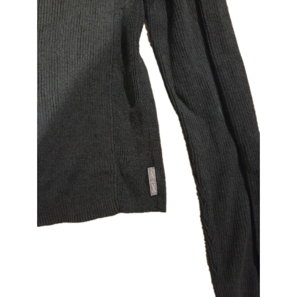 Suéter Pullover Armani Exchange Acanalado Ajustado Cuello Redondo Para Hombre Talla Grande L Verde Foto 3 de 4