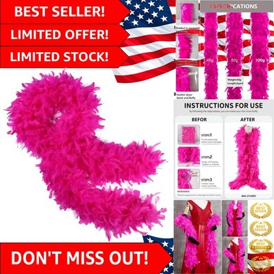 Versatile 2-Yard Feather Boa in 19 Colors - Perfect for Weddings & Events