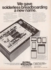 Global Specialties Original 1981 Print Ad Solderless Proto-Board Breadboard