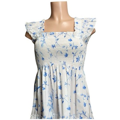 NWT HILL HOUSE Ellie Nap Dress, Blue Botanical, XXS | eBay
